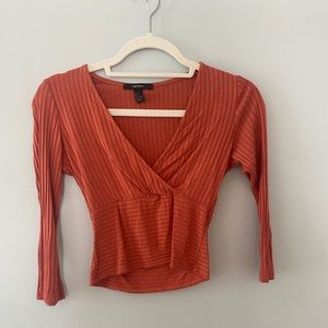 Ribbed v neck top